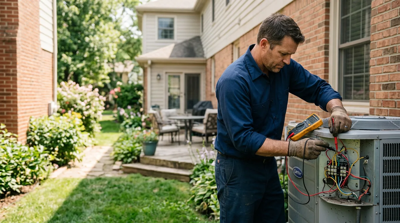 HVAC technician working near Hartford, MI